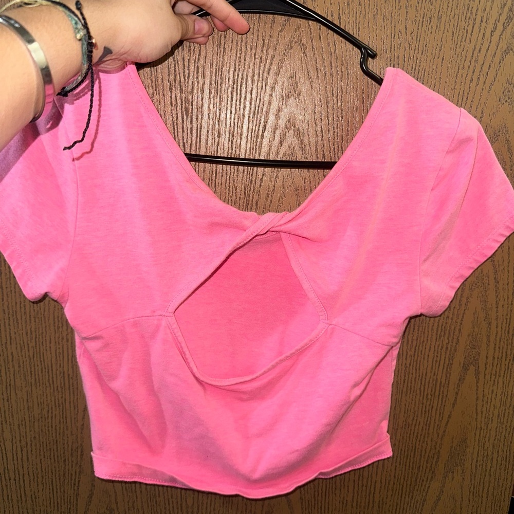 Hot pink crop top